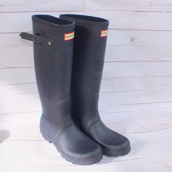 Hunter Shoes - Hunter Original Stripe Rain Boots‎ Navy Size 7